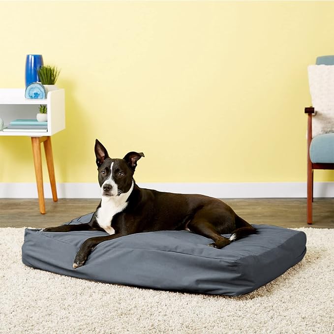 Dog Bed Covers 36L × 27W × 3H Inch Washable Grey Thickened Waterproof Oxford Fabric with Handles and Zipper Reusable Dog Bed Liner for Medium 50-55 Lbs Dog