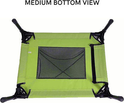 Midlee Green Dog Cot with Canopy (24" x 30")