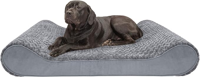 Furhaven Memory Foam Dog Bed for Extra Large Dogs w/ Removable Washable Cover 180 lbs
