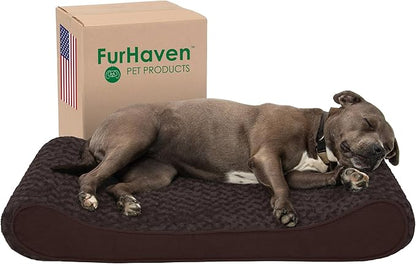 Furhaven Orthopedic Dog Bed for Large/Medium Dogs w/ Removable Washable Cover 38 lbs