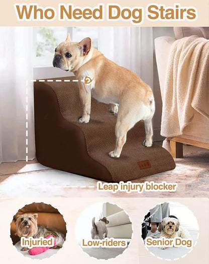 Dog Stairs for Small Dogs 3-Step Dog
