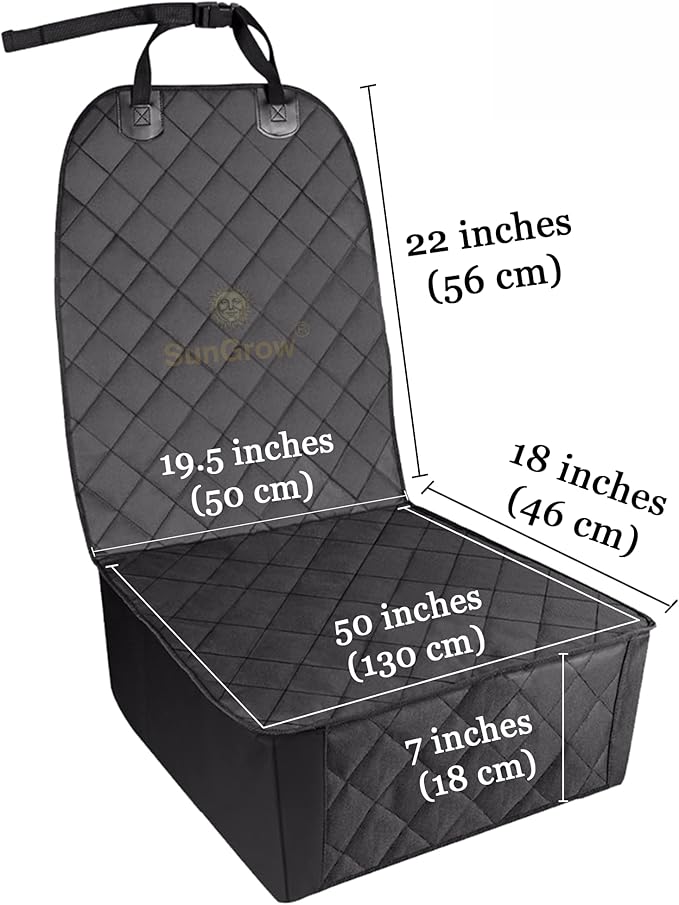 SunGrow Dog Car Seat Cover for Front Seat