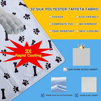 Gel Cooling Mat for Dogs : Outdoor Cooling Pad for Dog (31.4" x 47.2"