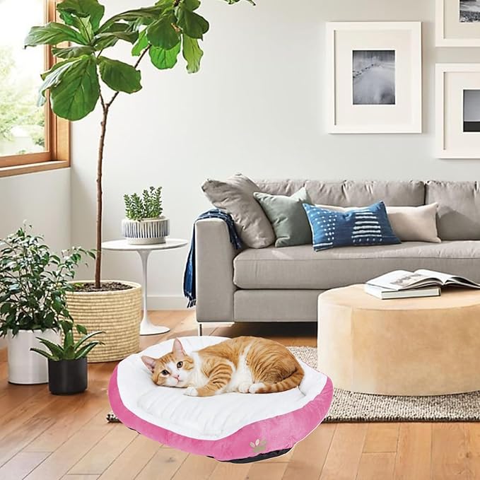 Barelove Round Dog Cat Beds Mattress Washable Pads Room
