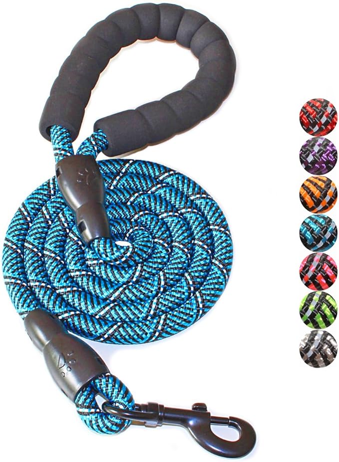 BAAPET 2/4/5/6 FT Dog Leash with Comfortable Padded Handle and Highly Reflective Threads for Small Medium and Large Dogs (5FT-1/2''