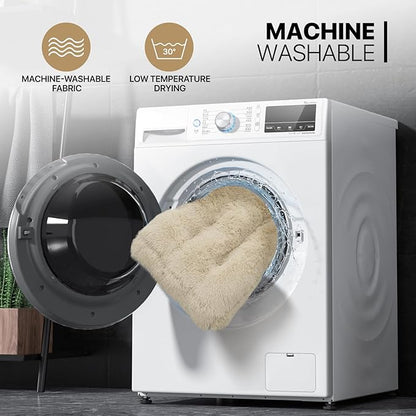 MoNiBloom 36.5"x29"x5" Dog Beds for Medium Size Dogs Machine-Washable Long Plush Pet Beds Warming Cozy Soft Bed for Dogs and Cat