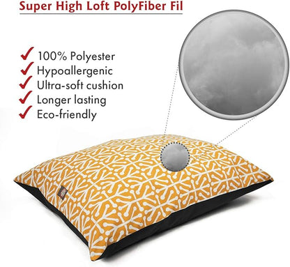 Majestic Pet Rectangle Medium Dog Bed Washable – Non Slip Comfy Pet Bed – Dog Crate Bed Super Value Pillow Dog Bed – Dog Kennel Bed for Sleeping 35 x 28 Inch