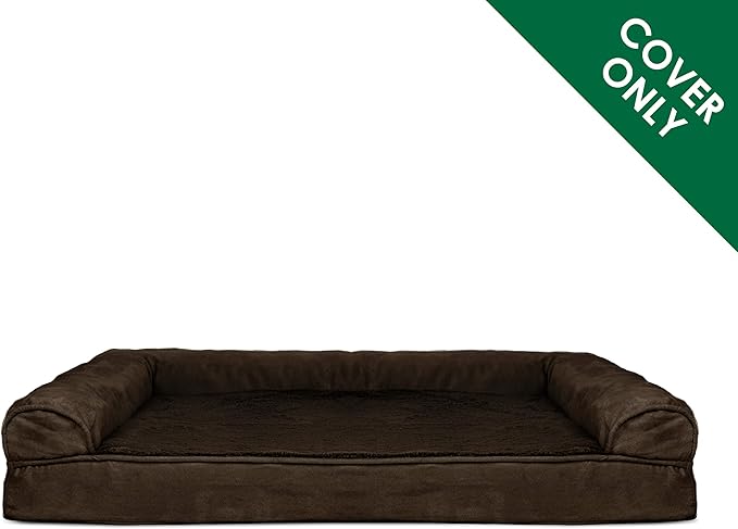Furhaven Replacement Dog Bed Cover Plush & Suede Sofa-Style
