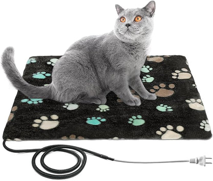 Cat Heating Pad 17x13 in Pet Heating Pads for Cats，Waterproof Heated Cat Bed