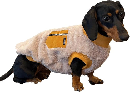 Dachshund Sweater for Dogs Warm Fleece Clothes Winter Coat (M