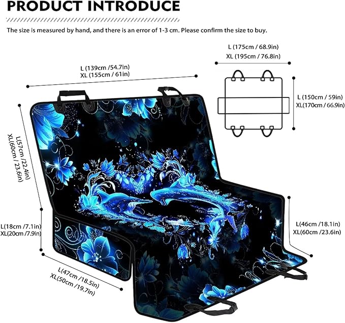 AFPANQZ Dolphin Design Dog Cat Seat Cover Bucket