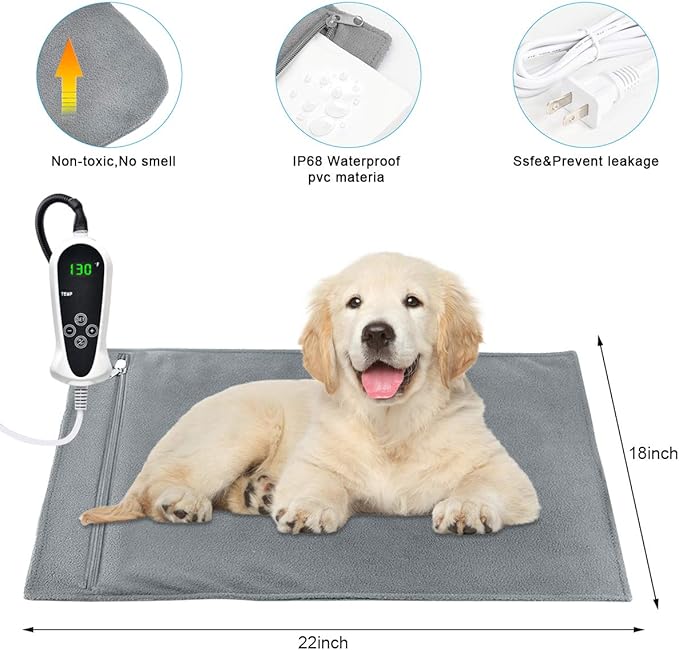 RIOGOO Pet Heating Pad 22"x 18",