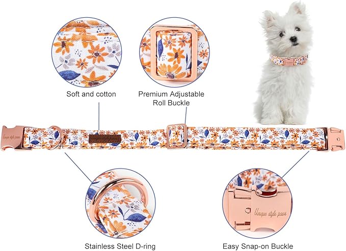 Unique style paws Dog Collar Metal Buckle Collar