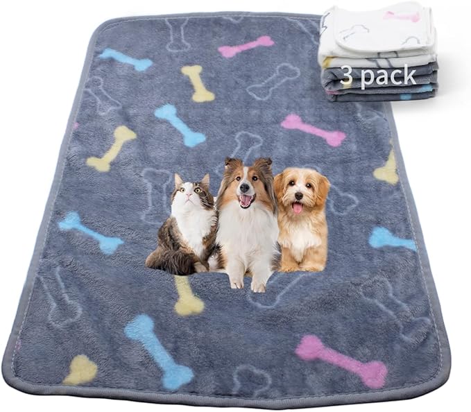 1 Pack 3 Dog Blanket for Small Dogs, Super Soft Fluffy Premium Fleece Dogs Cats Pads, Pet Blanket Flannel Throw for Dog Bed & Couch, S(23x16 in)