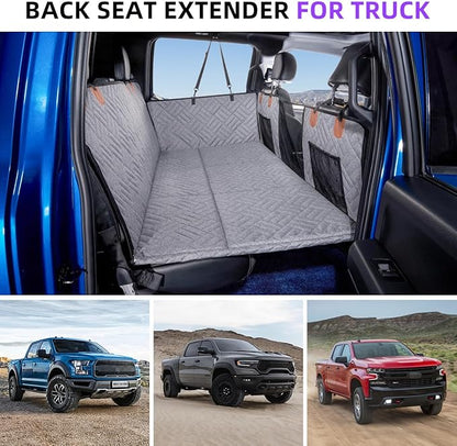 Dog Back Seat Extender for Truck F150/RAM1500/Silverado (Gray)