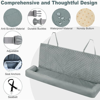 Dog Car Back Seat Cover for Large Dogs Under 100 lbs