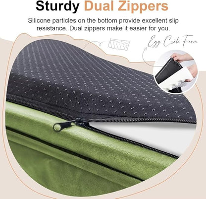 Large Dog Bed Orthopedic Washable: Beds Bolster XL Bed Big XLarge Dogs Egg Crate Foam Couch Sofa Waterproof with Removable Cover