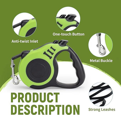 Retractable Dog Leash Automatic Telescopic Tractor Dog Tape 10/16 FT