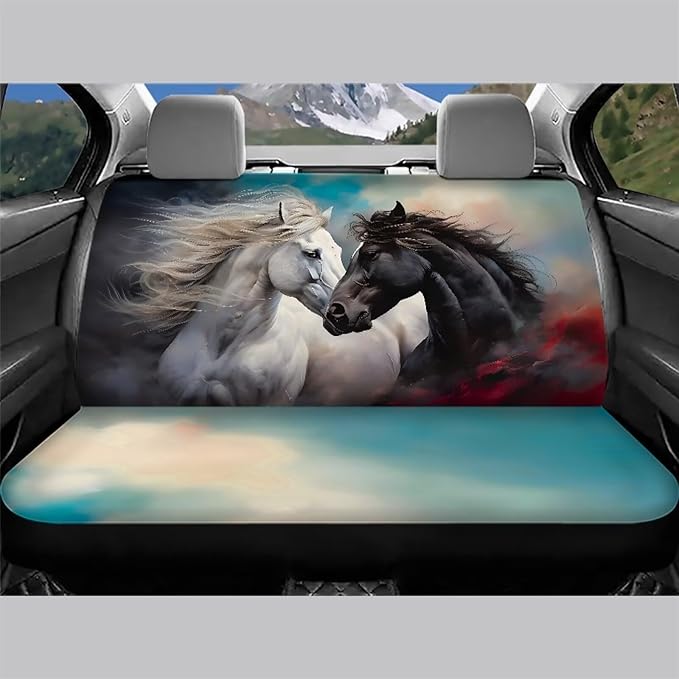 WELLFLYHOM Wild Horse Rear Bench Seat Cover 2
