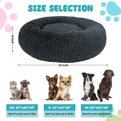 Small Dog Bed Washable.(Gray,20"/23"/30")