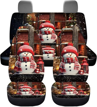 Christmas Snowman Automotive Full Set Seat Covers 4