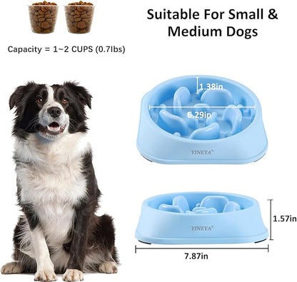 2Pcs Slow Feeder Dog Bowls Large Breed, Dog Slow Feeder Bowl, Dog Food Bowls Slow Feeder, Dog Bowl Slow Feeder, Dog Bowl That Slow Down Eating, Puzzle Dog Food Bowls, Slow Eating Dog Bowl