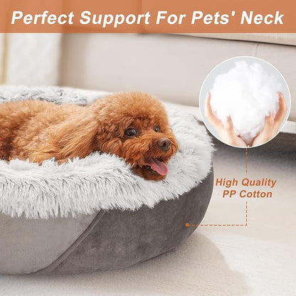 JOEJOY Calming Dog Bed for Small Dogs (23", Grey)