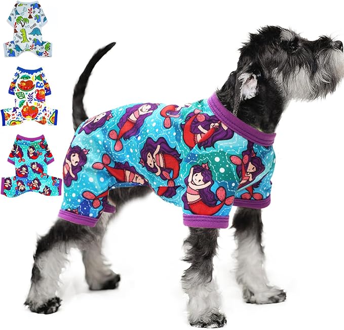 Dog Clothes for Small Dogs Dog Pajamas Dog Onesie Summer Cute Soft Puppy Pjs Clothes Doggie Onesies Girl Boy Cat Pet Jammies Outfit (Medium)