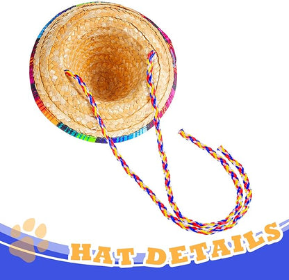 Dog Sombrero Hat Multicolor Sombrero Hats Straw Mexican