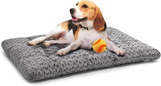 VERZEY Dog Beds Crate Pad Mat for Medium Dogs (30" L 19" W,Gray)