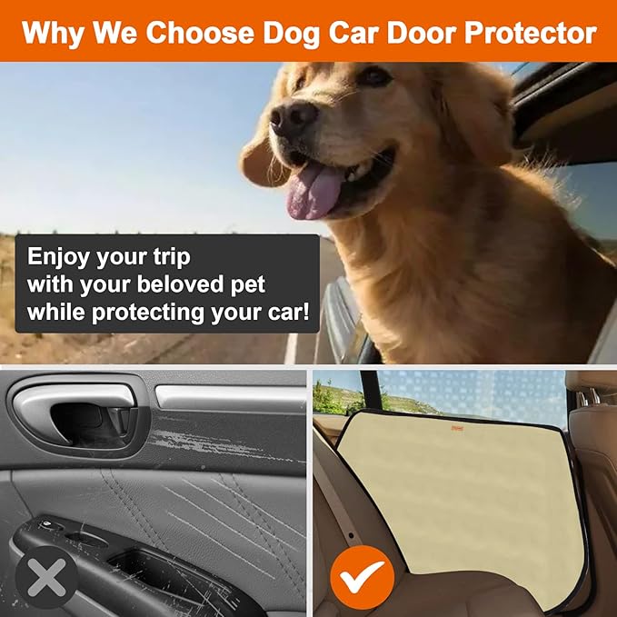 DogLemi 2 Pack Dog Car Door Protector 600D Oxford