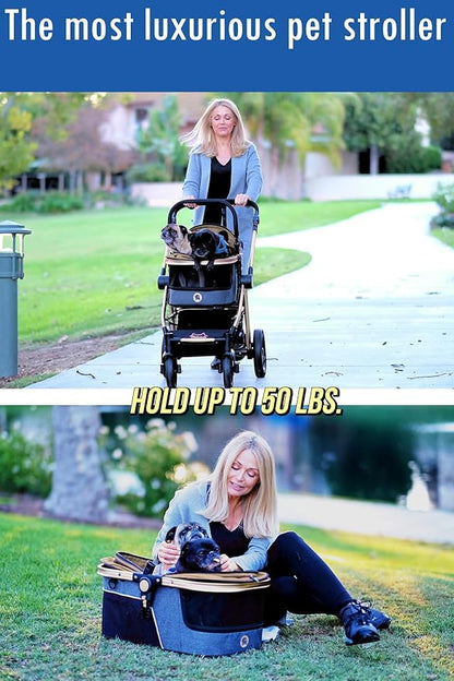 HPZ Pet Rover Prime 3-in-1 Luxury Dog/Cat Stroller