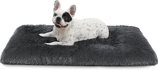 Dog Crate Pad Ultra Soft Dog Bed Mat Washable Pet Kennel Bed with Non-Slip Bottom Fluffy Plush Sleeping Mat for Large Medium Small Dogs 29 x 18 Inch