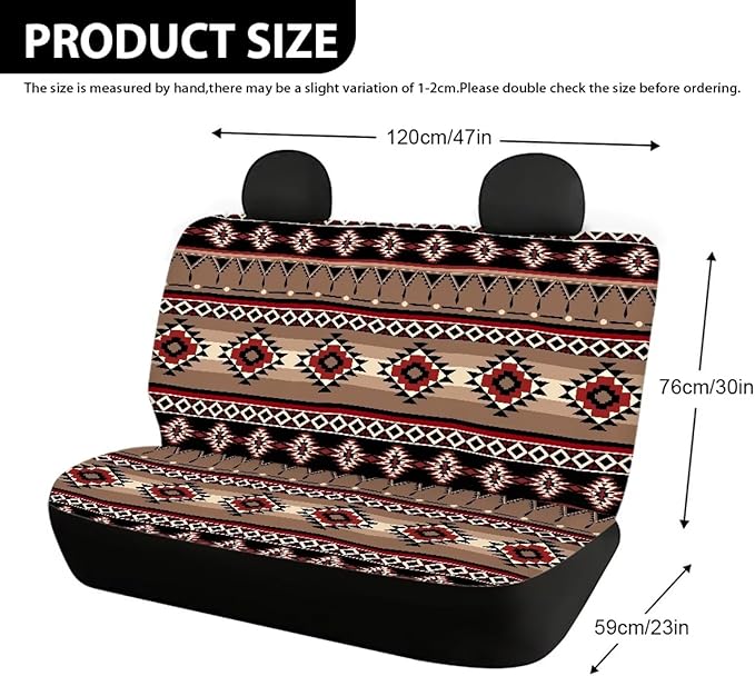 AFPANQZ Aztec Stripes Car Rear Seat Cover Non-Slip