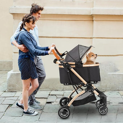 4 in 1 Folding Dog Stroller 4 Wheels