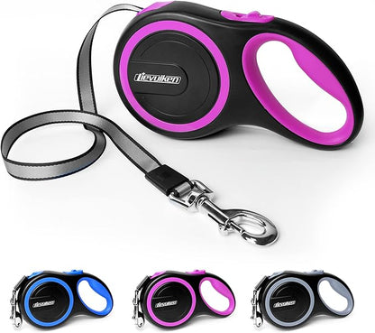26 FT Retractable Dog Leash with No Tangle 110lbs, One-Handed
