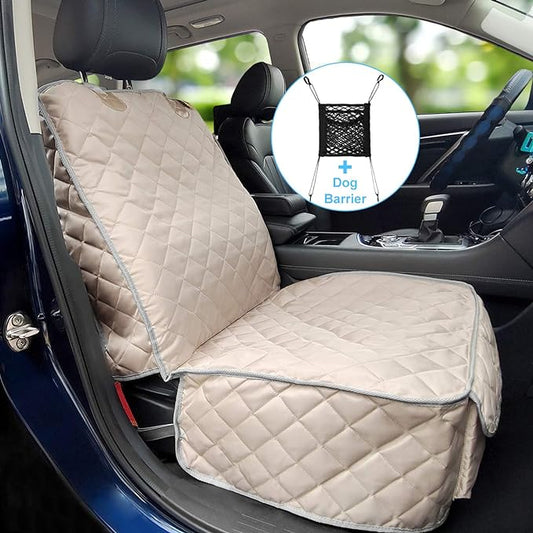 Deluxe Dog Seat Cover for Front Seat-More Durable Waterproof Front Seat Protector