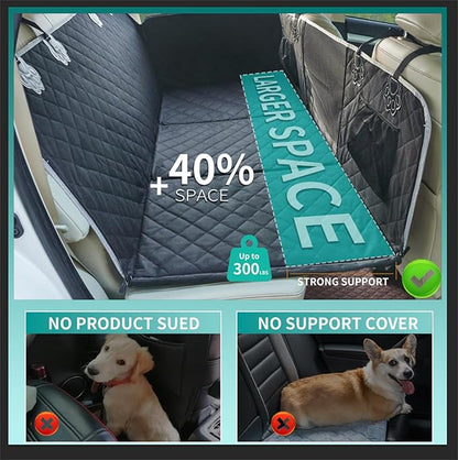 Back Seat Extender for Dogs，Hard Bottom Dog Car