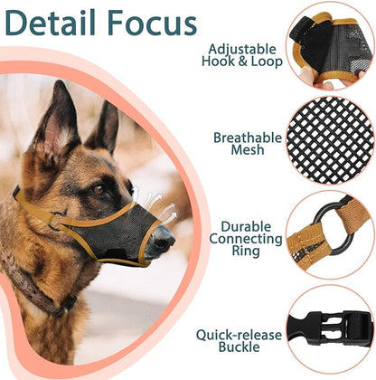 LUCKYPAW Dog Muzzle S(Snout:7.75"-8.75"))