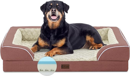 Memory Foam XL Dog Bed with Bolsters