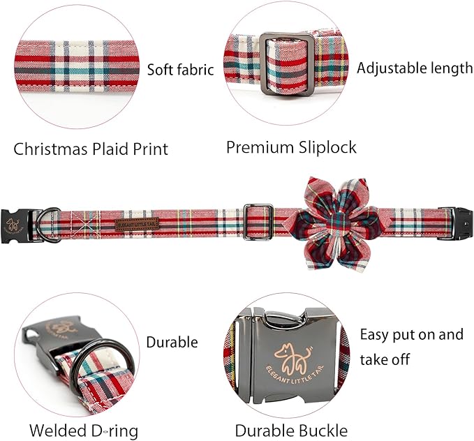 Elegant little tail Dog Collar with Flower