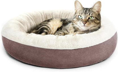 Love's cabin Round Donut Cat and Dog Cushion Bed 20in Pet