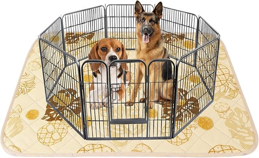 IEUUMLER Washable Pee Pads for Dogs Extra Large 71" x 71" 1 Pack EU007 (Yellow 71"X71"-1pcs)