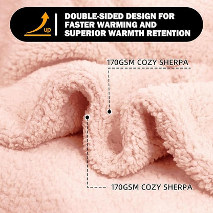 furrybaby Dog Blanket Soft Dog Blankets for Large Dogs Puppy Essentials Washable Fluffy Sherpa Fleece Cat Blanket 41x65 Inches for Bed Furniture Couch Sofa (Double-Layer X Large