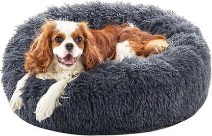 Calming Dog Bed for Small Dogs 20", Dark