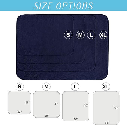 NICETOWN Waterproof Dog Blanket Soft Fluffy Plush Pet Blanket with Reversible Sherpa Couch Bed Cover Furniture Protector Throw Blanket for Cats & Dogs 40" x 50", Navy