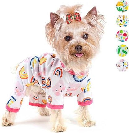 Dog Pajamas Onesie Spring Summer Dog Clothes for Small Dogs Girl Boy Soft Stretchy Pet Puppy Clothes Doggie Pjs Cat Outfit Jammies