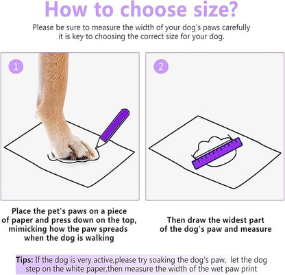 Dog Shoes, Dog Sandals for Hot Pavement Outdoor Dog Boots Non-Slip Waterproof Dog Booties for Summer 4Pcs Dog crocs with Rugged Sole Purple