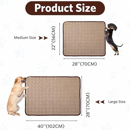 SHEJIZE Dog Cooling Mat 28x40inch/70x100cm, Fabric,