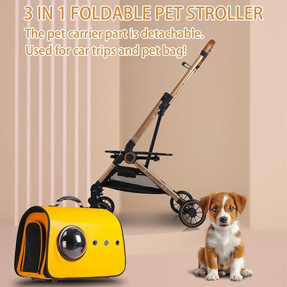 Magicorange Pet Stroller 3 in 1 Dog Stroller for Medium Small Size Dogs